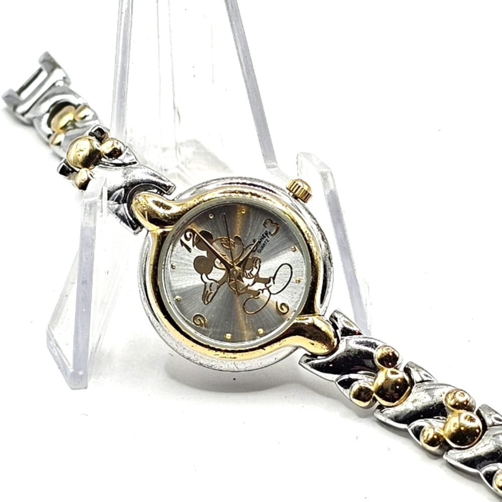 Disney Parks Mickey Mouse Women's Silver & Gold Wristwatch Working K130-6377-7-1